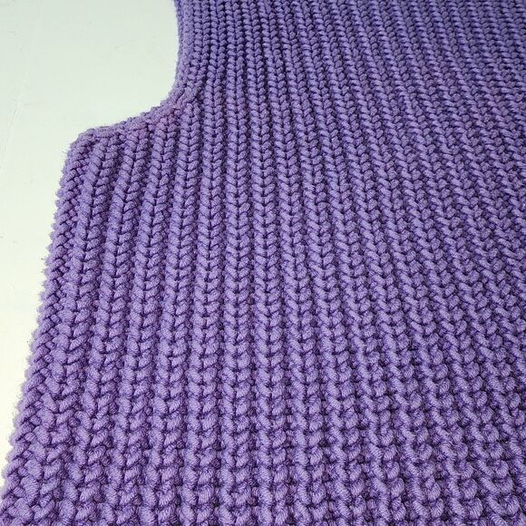 Linda Allard Ellen Tracy Purple Sleeveless Knit Mock Neck Sweater Size M - Picture 6 of 6
